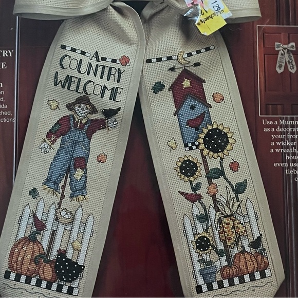 NWT Debbie Mumm Bows A Country Welcome Counted Cross Stitch Kit - Picture 5 of 11